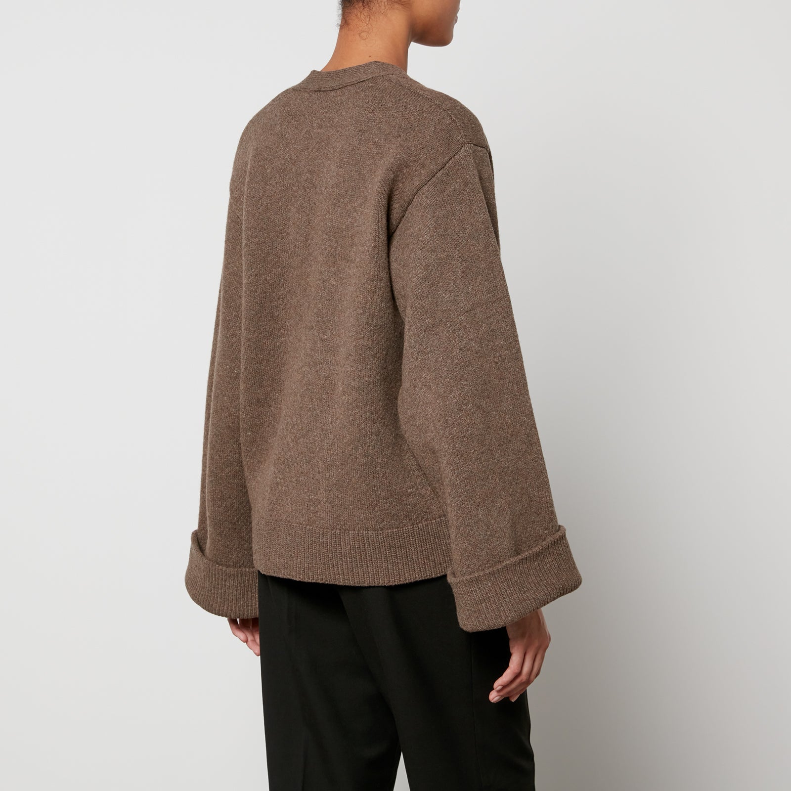 Aurora Relaxed Wool Cardigan - Chocolate Brown
