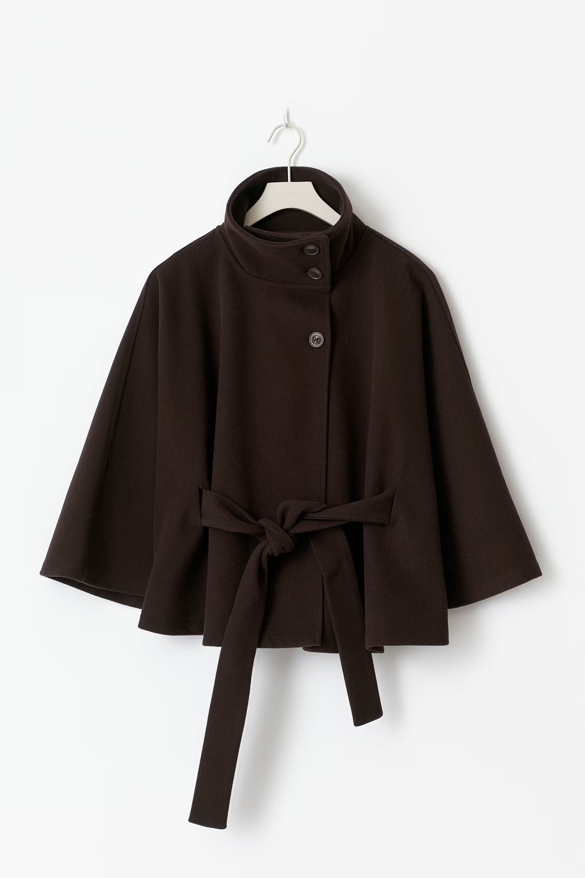 The Solenne Cape - Chocolate Brown MYCLOTHOS® - MYCLOTHOS®