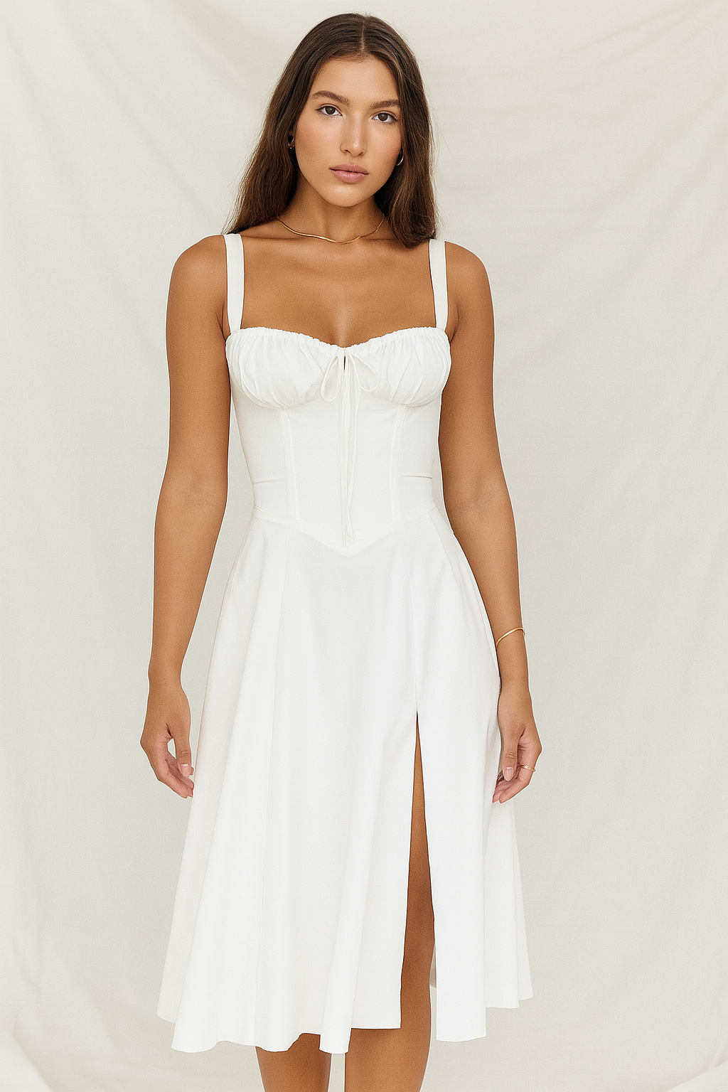 Elva Corset Dress - White