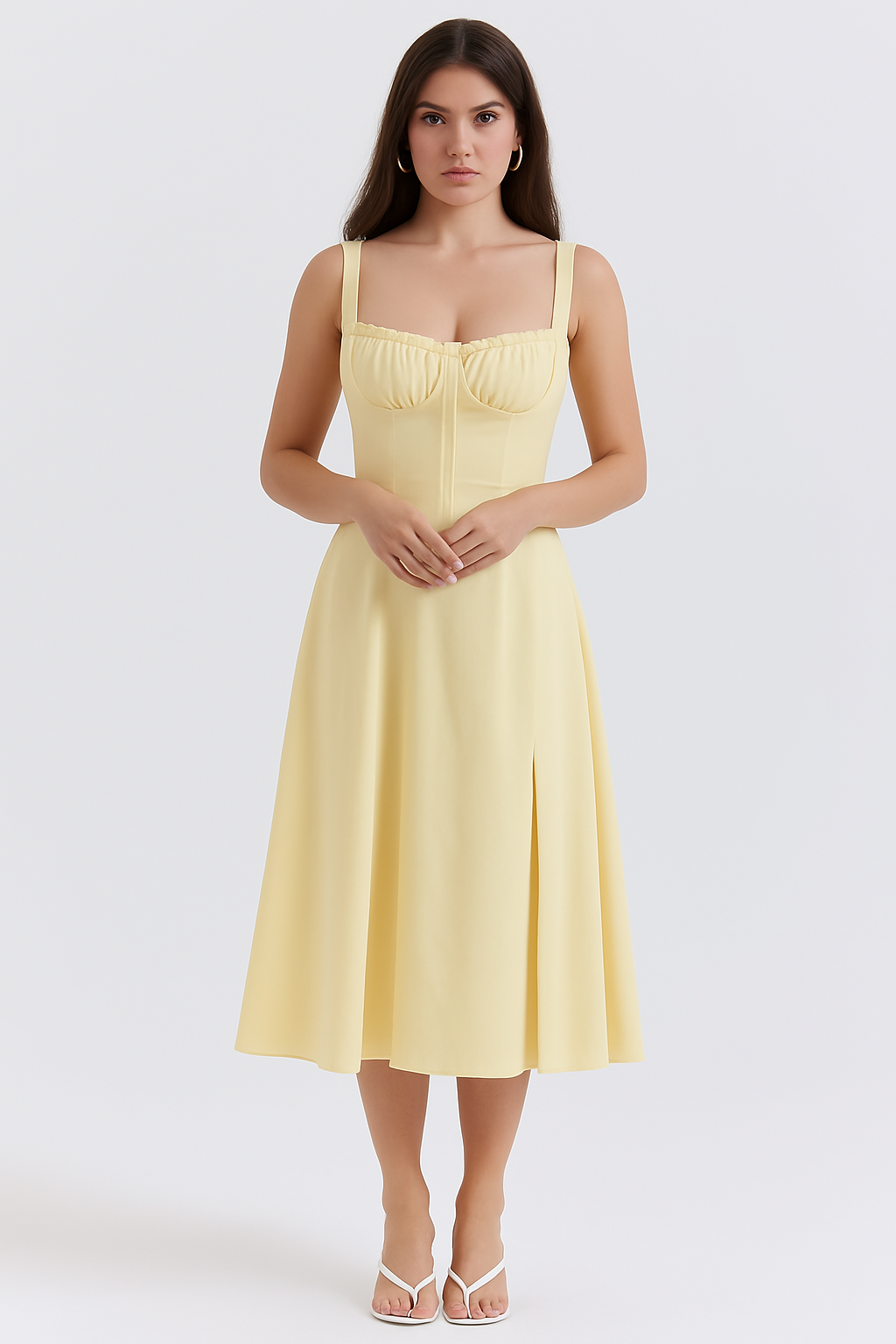 Elva Corset Dress - Buttercup