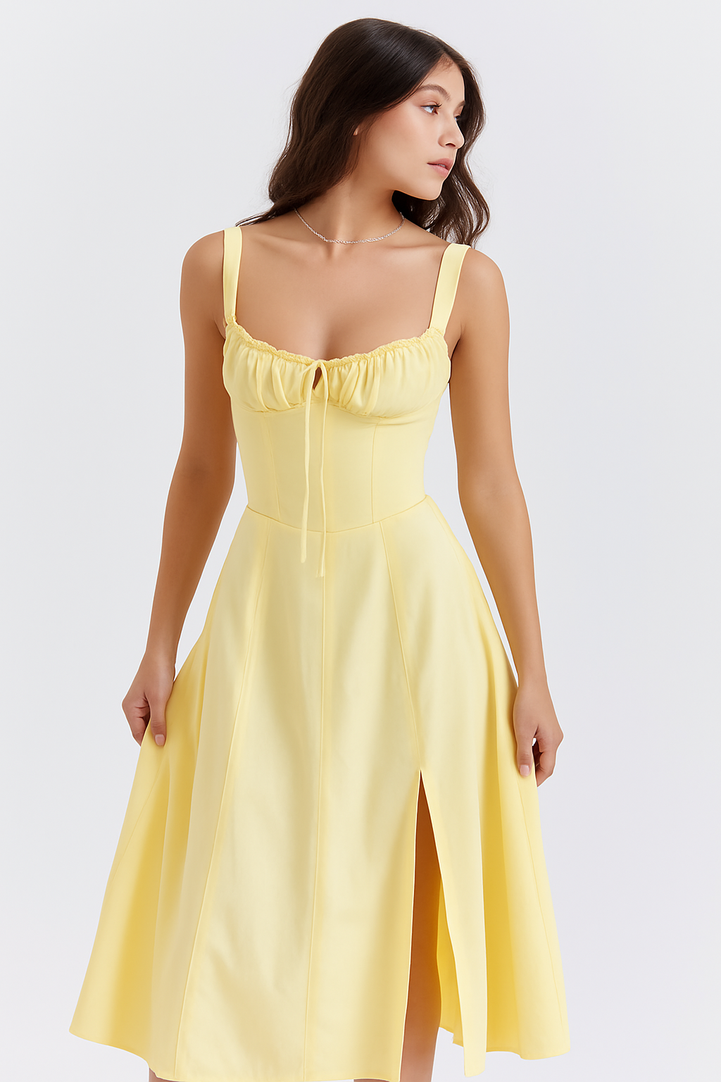 Elva Corset Dress - Buttercup