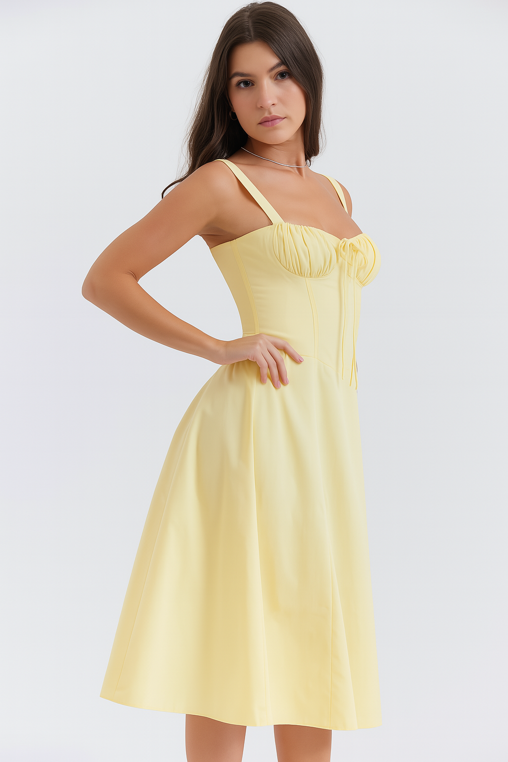 Elva Corset Dress - Buttercup