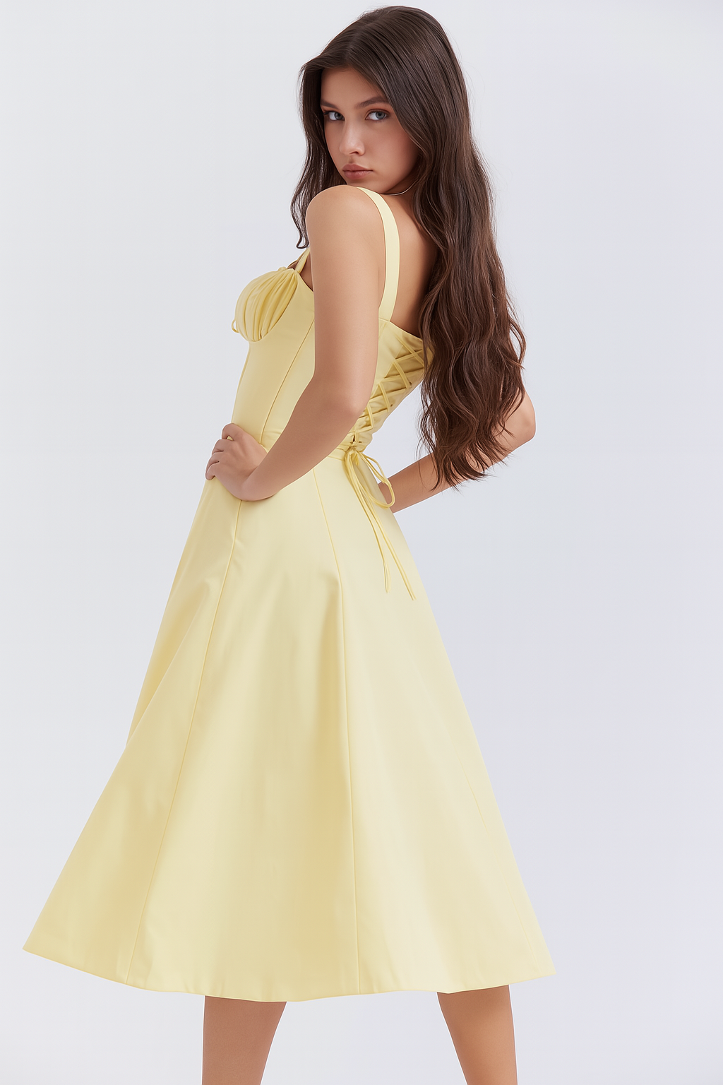 Elva Corset Dress - Buttercup