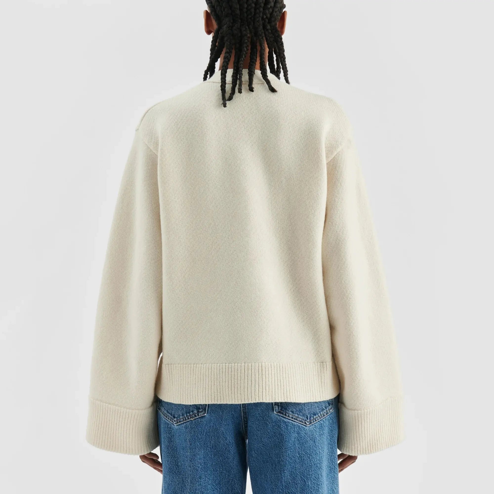 Aurora Relaxed Wool Cardigan - Apricot Douce MYCLOTHOS® - MYCLOTHOS®